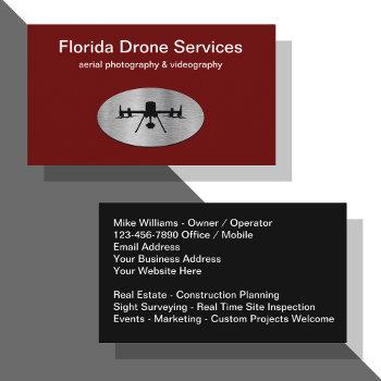 aerial drone photography and videography  business card