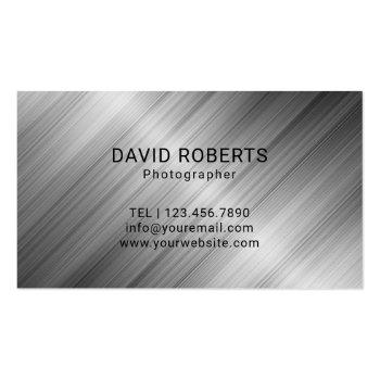 Small Aerial Drone Photography Professional Metal Business Card Back View