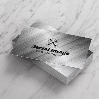 aerial drone photography professional metal business card