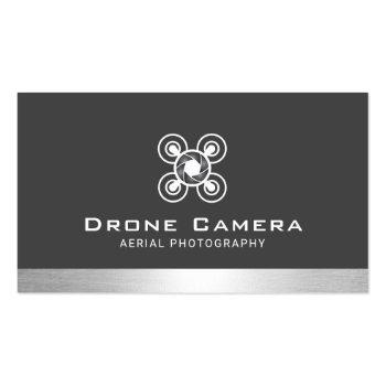 Small Aerial Photography Drone Service Photographer Business Card Front View