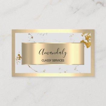 affiliate marketing consulting gold framed marble business card
