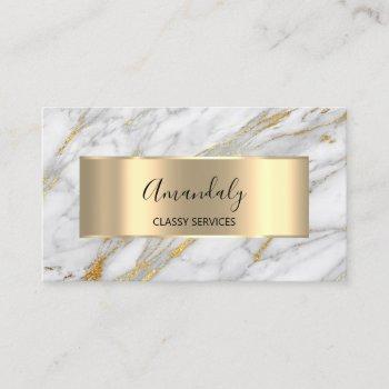 affiliate marketing consulting gold gray marble business card