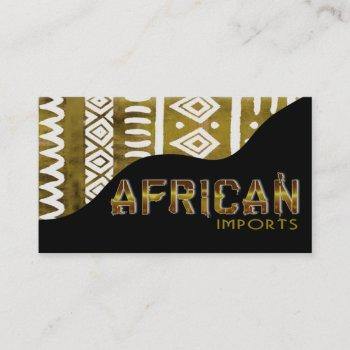african imports ii - afrocentric kenyan mud cloth business card