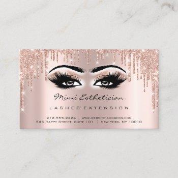 aftercare instructions lash rose gold drips eyes business card