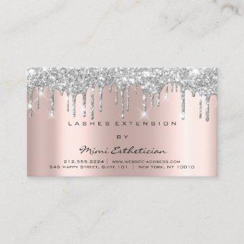 aftercare instructions lash rose gold drips gray business card
