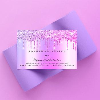 aftercare instructions lashes pink drips spark business card
