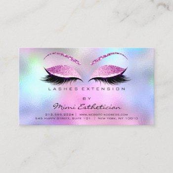 aftercare instructions lashes studio pink small business card