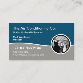air conditioning service and repair business cards