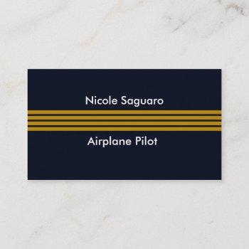 airplane pilot trainer business card