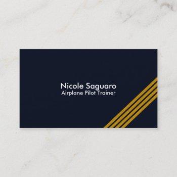 airplane pilot trainer business card