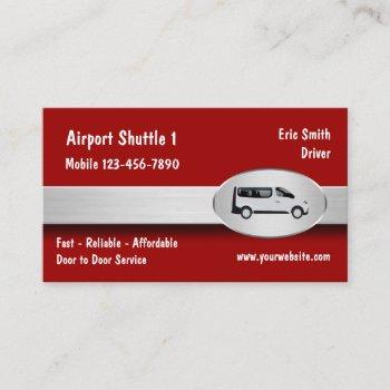 airport shuttle taxi business card