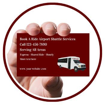 airport shuttle transportation taxi business cards