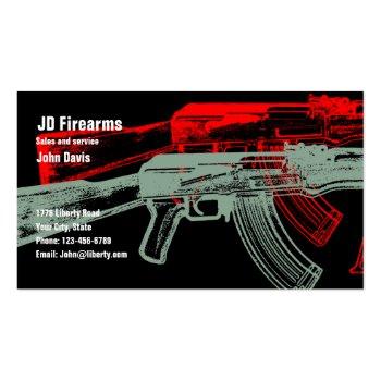 Small Ak 47 Business Card Front View