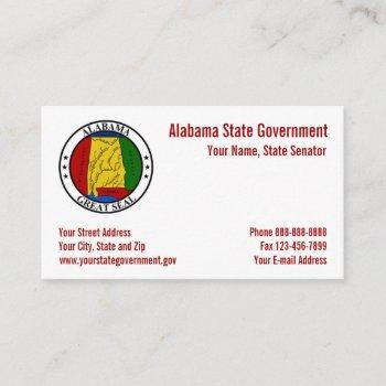 alabama state seal government business card