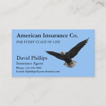 american bald eagle patriotic business card