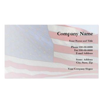 Small American Flag Business Card Front View