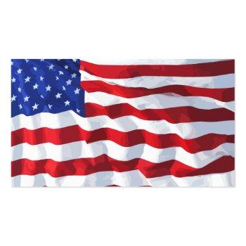Small American Flag Business Card Design Front View