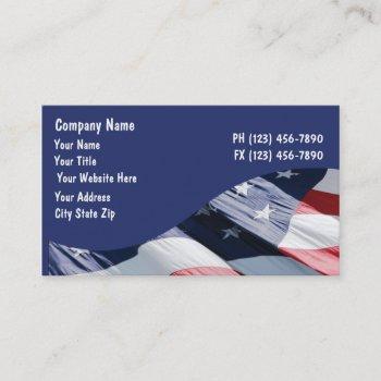 american flag business cards