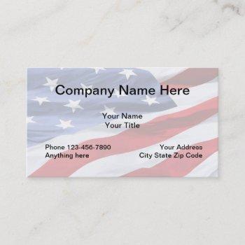 american flag design business card