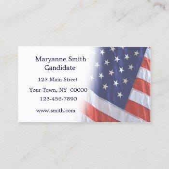 american flag fade business card