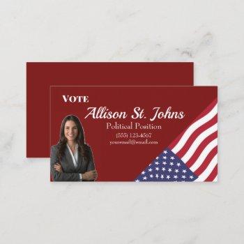 american flag political  business card