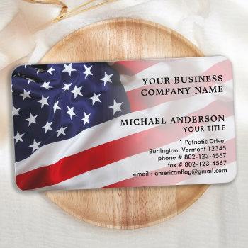 american flag professional corporate patriotic business card