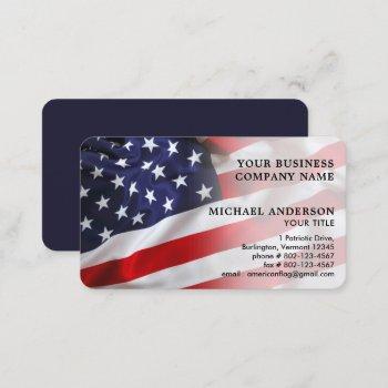 american flag professional corporate patriotic business card