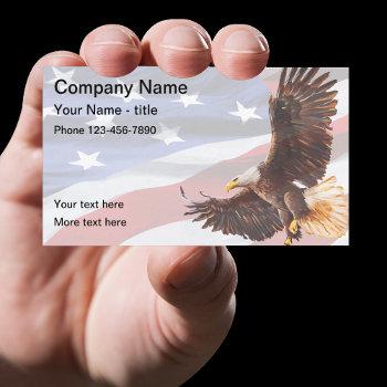 american theme eagle stars and stripes business card