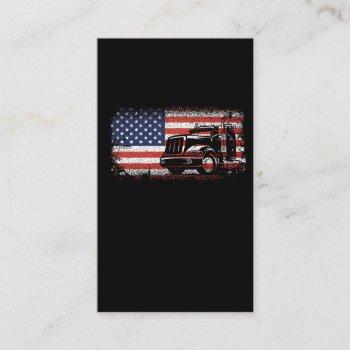 american truck driver us flag 4th of july trucker business card