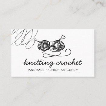 amigurumi handmade yarn knit crochet business card