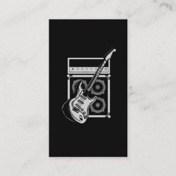 amp and electric guitar player guitarist business card