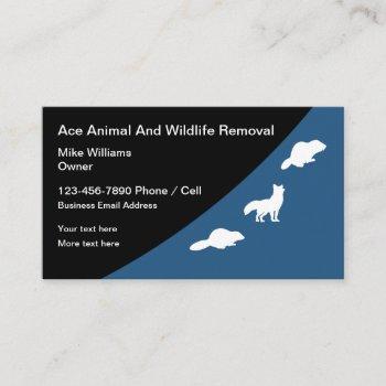 animal and wildlife removal new business cards