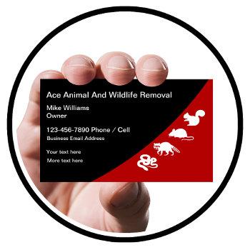 animal and wildlife removal services business card