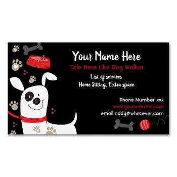 animal services dog with leash business card
