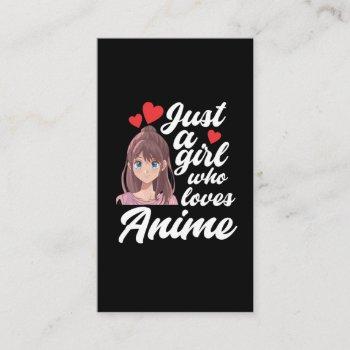 anime girl manga fan cosplay teen business card