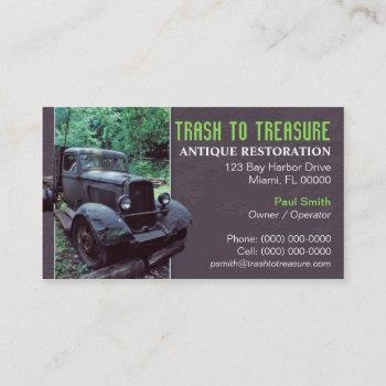 antique restoration business card