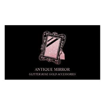 Small Antique Table Mirror Business Card Front View