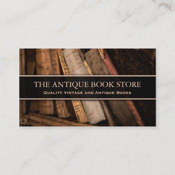 antique / vintage book store photo - business card