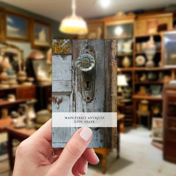 Small Antiques Store Skeleton Key Business Card Front View