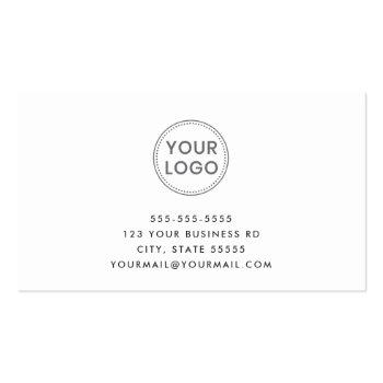 Small Any Color Custom Logo Appointment Cards Back View