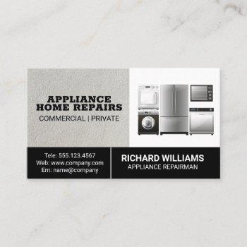 appliance repair home services business card