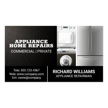 Small Appliance | Repair House Services Business Card Front View