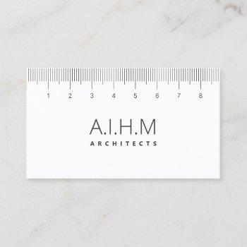 architecture master planning interior design ruler business card