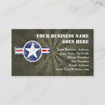 army air corps vintage business card