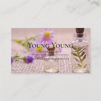aromatheraphy health essential oils business card