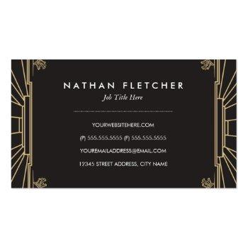 Small Art Deco Business Cards Back View