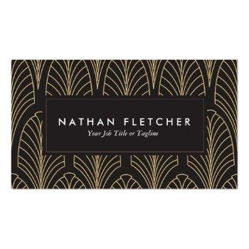 Small Art Deco Business Cards Front View