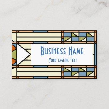 art deco stained glass statement business card