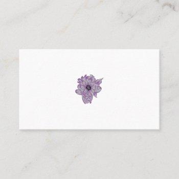 artificial flower design business card