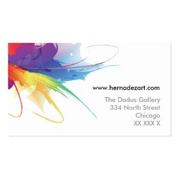 Small Artist Business Card Back View